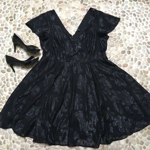 Torrid Lurex Black Swing Dress